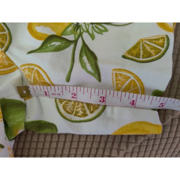 Isaac Mizrahi Women's‎ 10 Lemon Lime Print Shorts Stretch Cotton Blend 5" Inseam - Picture 6 of 6